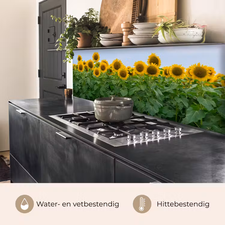Keuken achterwand - Zonnebloemen - Geel - Natuur — 3