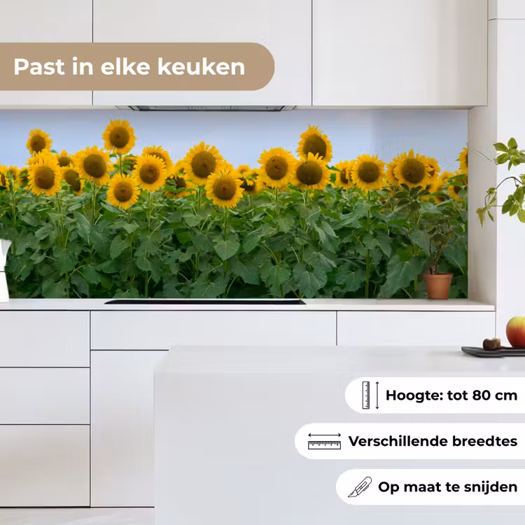 Keuken achterwand - Zonnebloemen - Geel - Natuur — 4