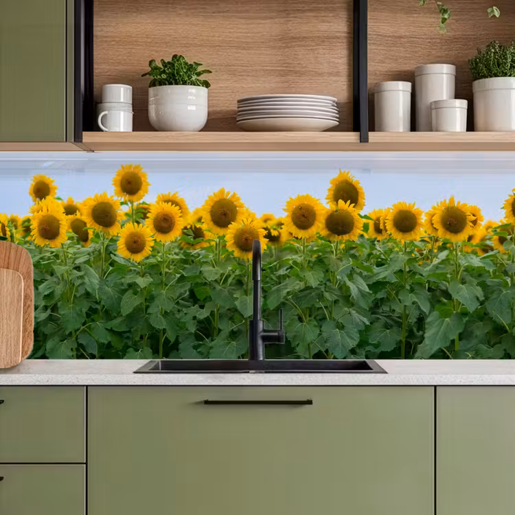 Keuken achterwand - Zonnebloemen - Geel - Natuur — 5