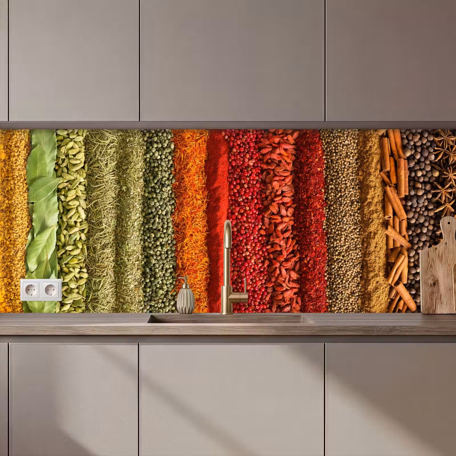 Keuken achterwand - Kruiden - Specerijen - Kleurrijk — 1