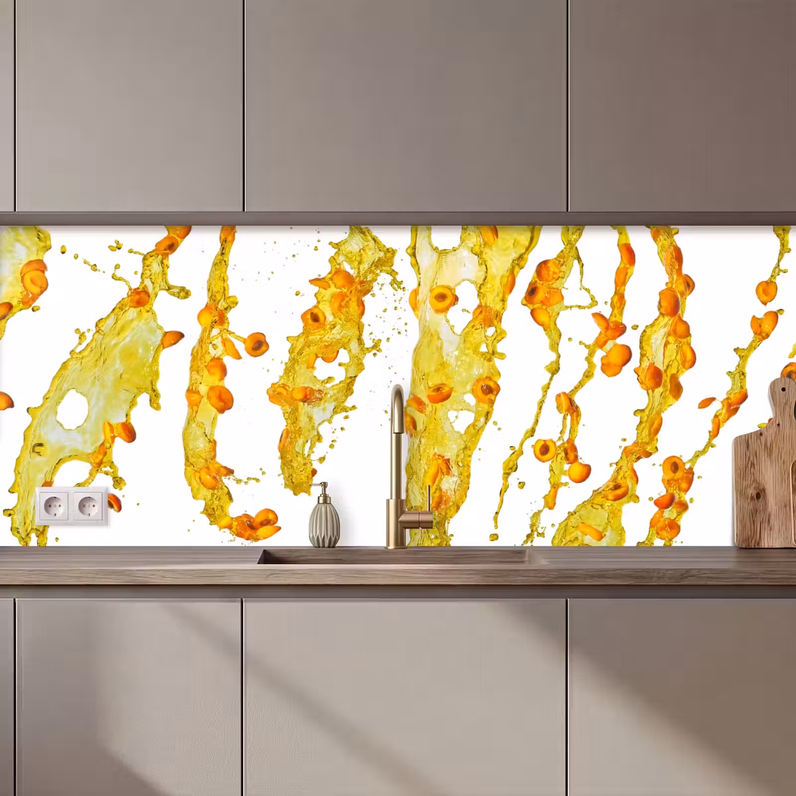 Keuken achterwand - Oranje - Geel - Splash - Fruit — 1