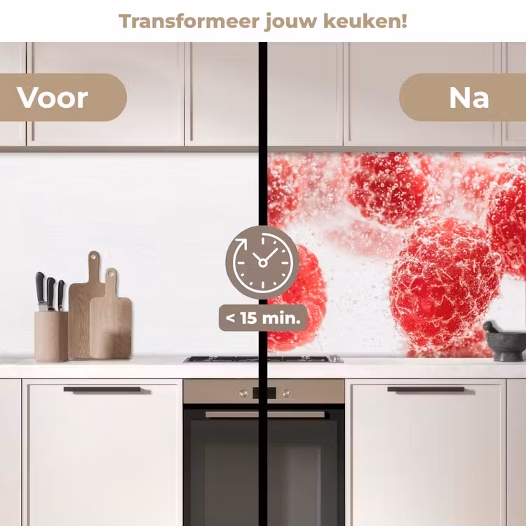 Keuken achterwand - Fruit - Water - Bubbels - Rood — 2