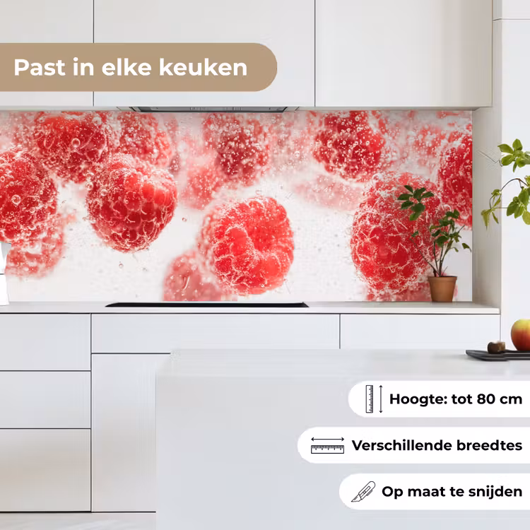 Keuken achterwand - Fruit - Water - Bubbels - Rood — 4