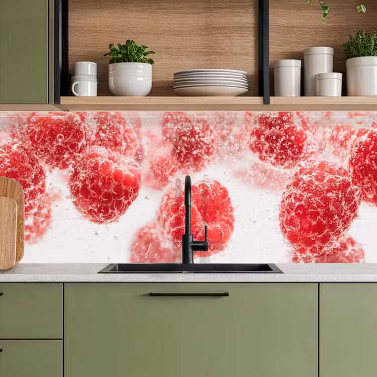 Keuken achterwand - Fruit - Water - Bubbels - Rood — 5