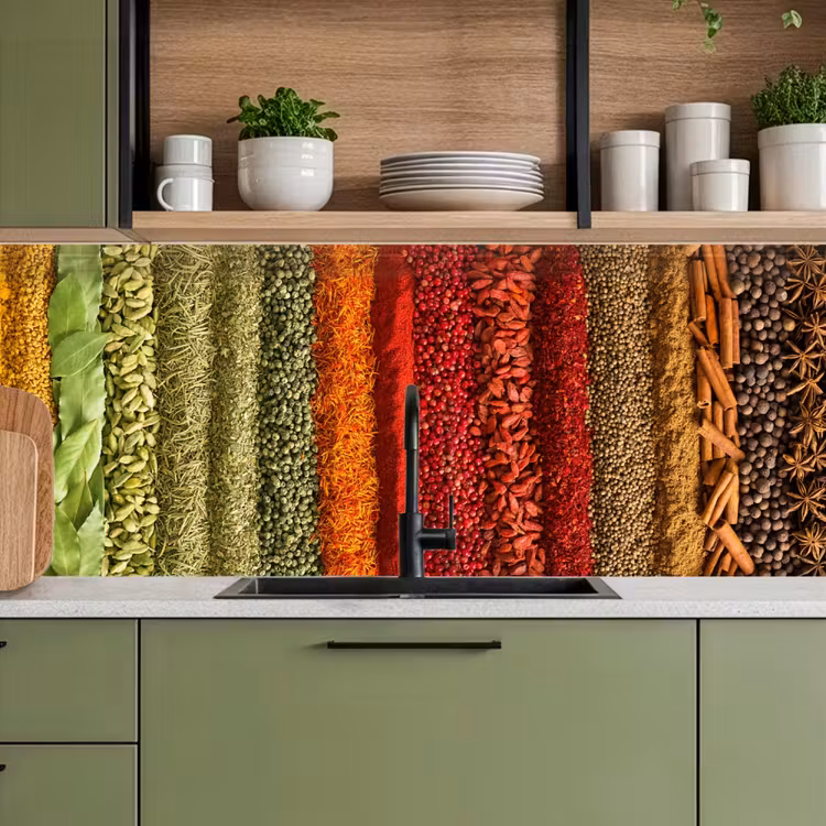 Keuken achterwand - Kruiden - Specerijen - Kleurrijk — 5