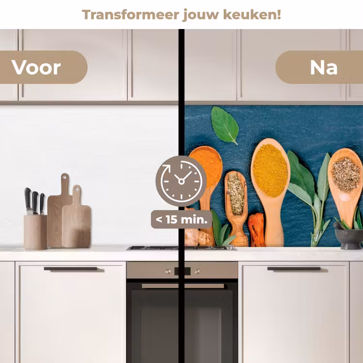 Keuken achterwand - Lepels - Hout - Kruiden - Specerijen — 2