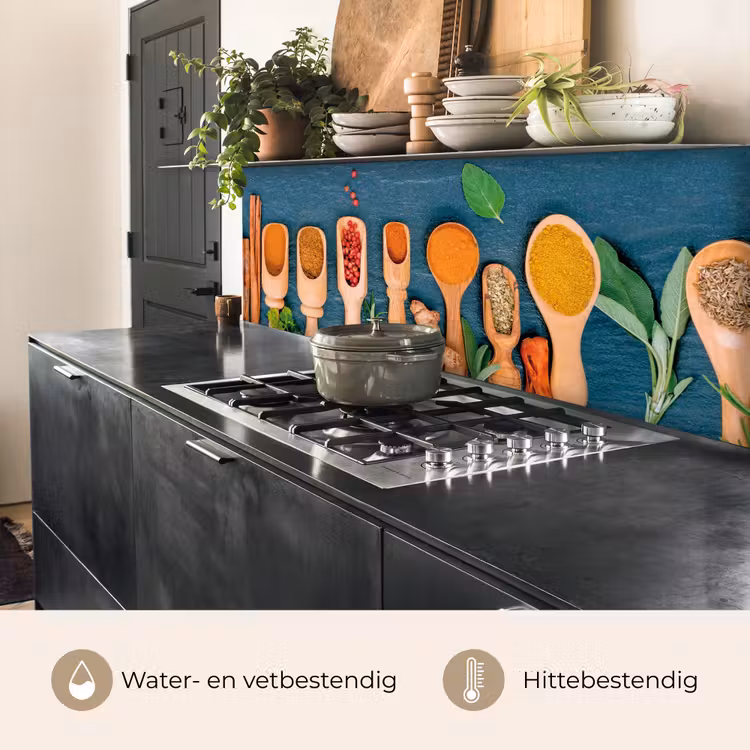 Keuken achterwand - Lepels - Hout - Kruiden - Specerijen — 3