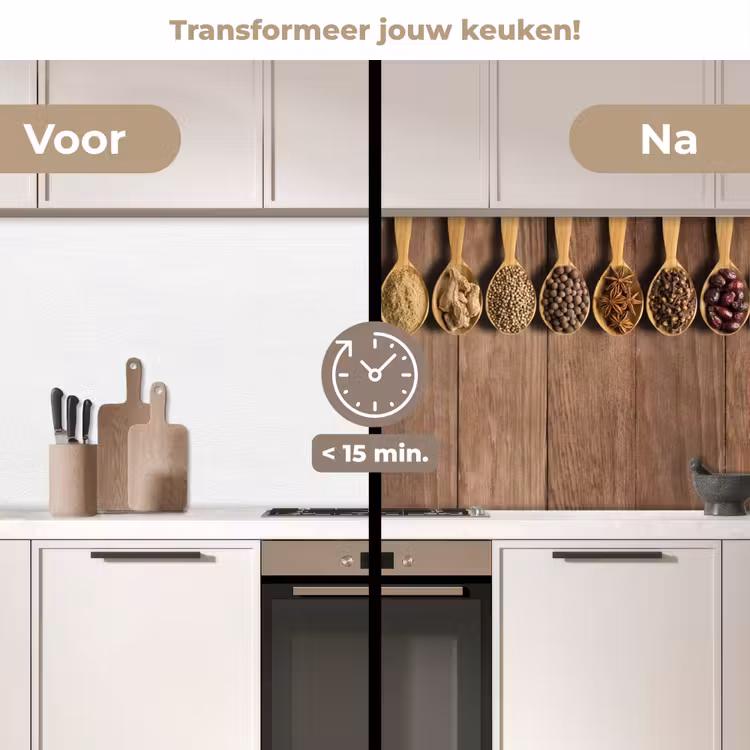 Keuken achterwand - Lepels - Kruiden - Hout — 2