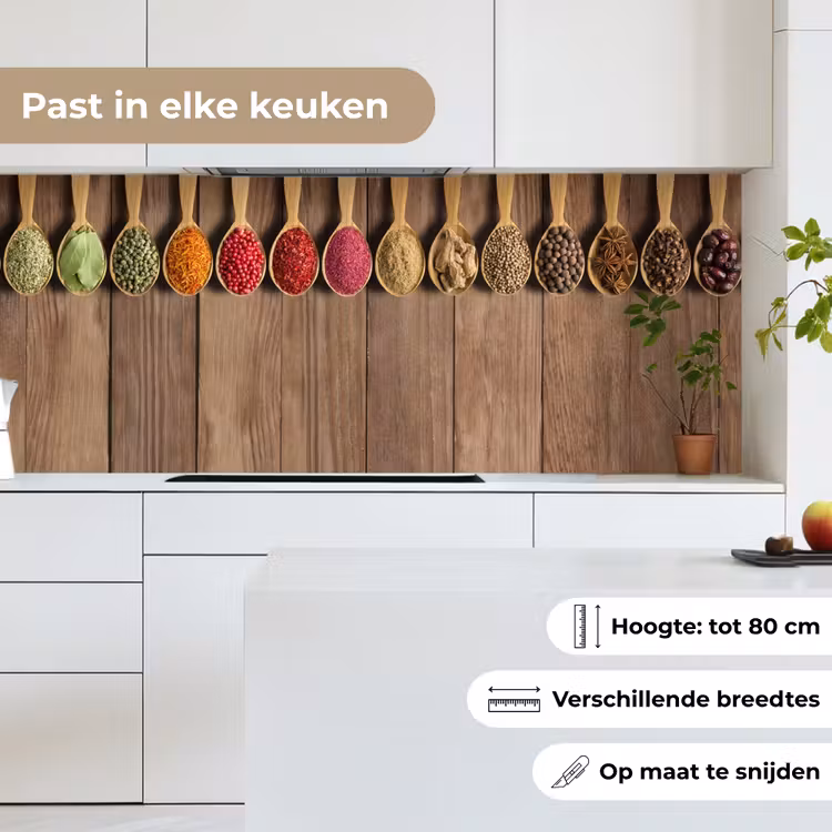 Keuken achterwand - Lepels - Kruiden - Hout — 4