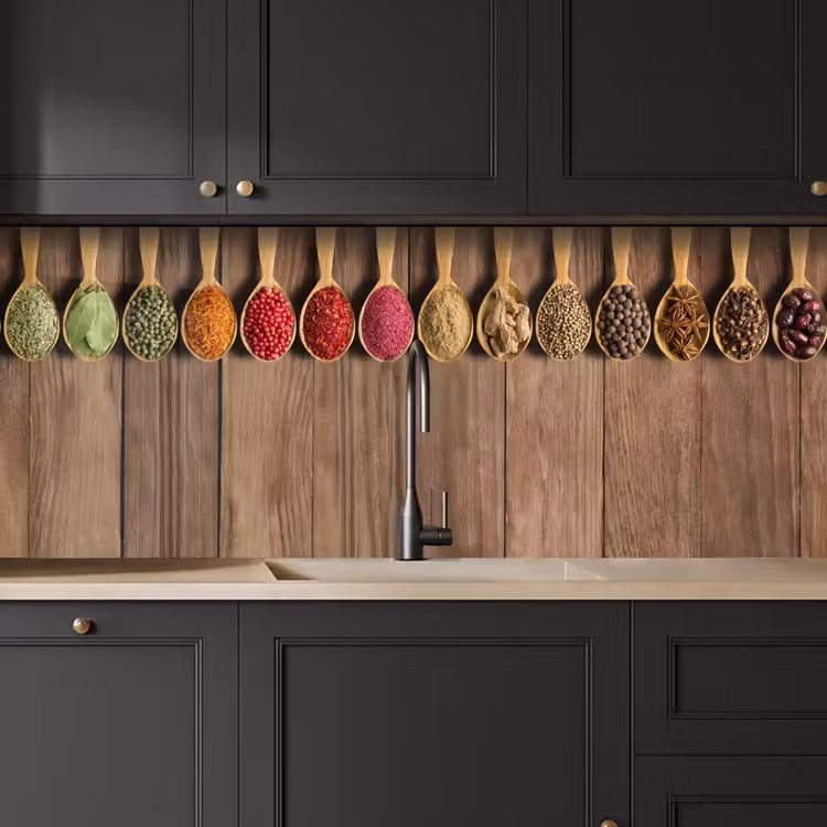 Keuken achterwand - Lepels - Kruiden - Hout — 6