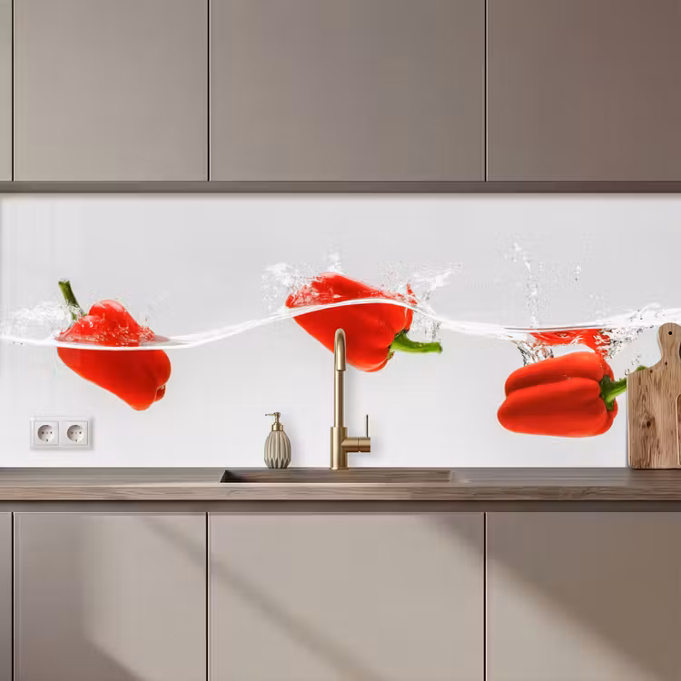 Keuken achterwand - Splash - Groente - Rood — 1