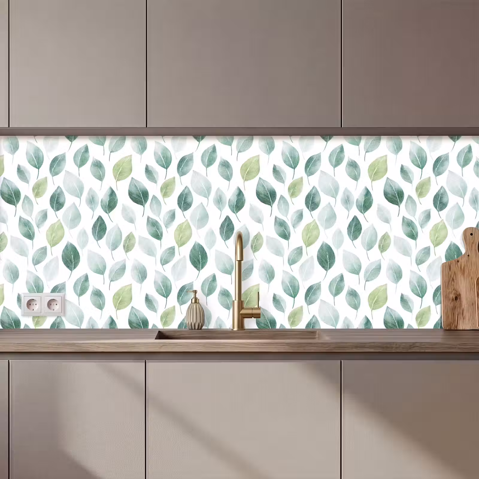 Keuken achterwand - Blad - Mix - Fris - Groen — 1