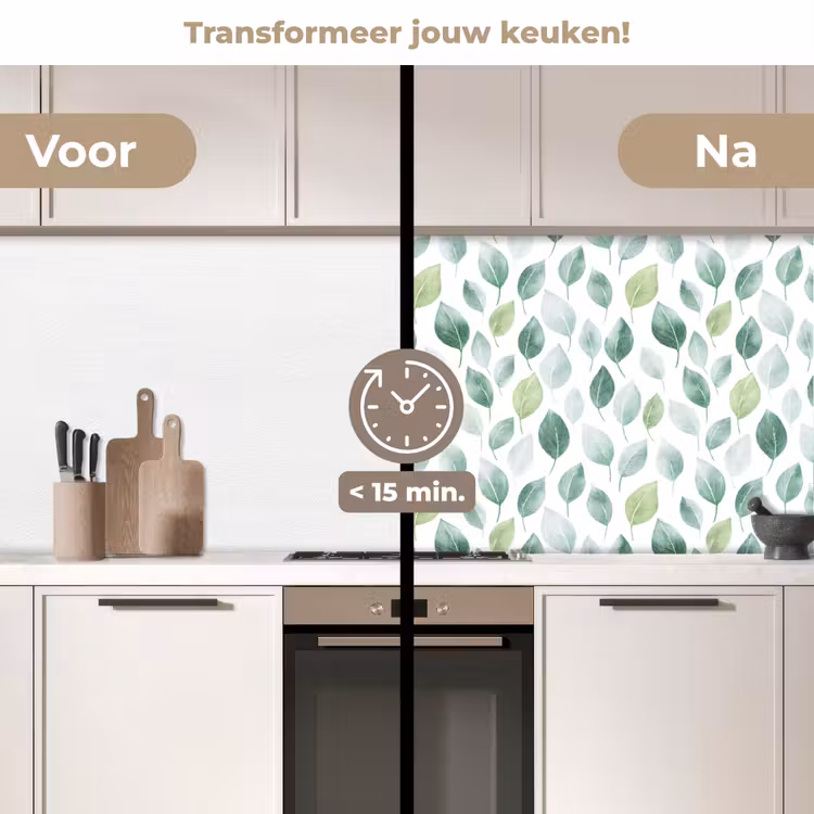 Keuken achterwand - Blad - Mix - Fris - Groen — 2