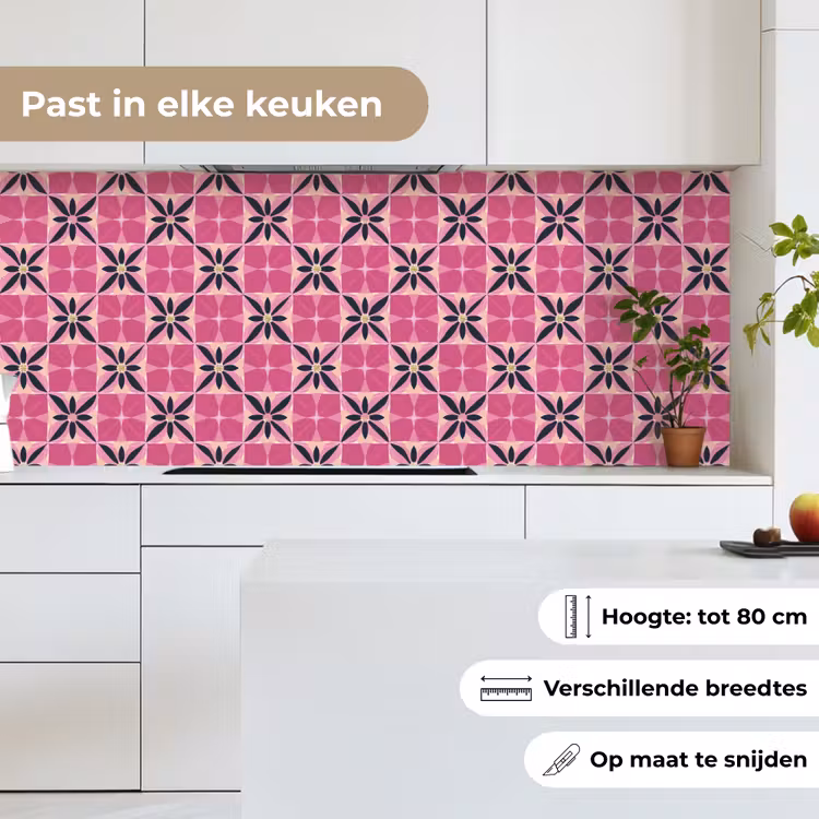 Keuken achterwand - Patroon - Bloemmotief - Meerkleurig — 4