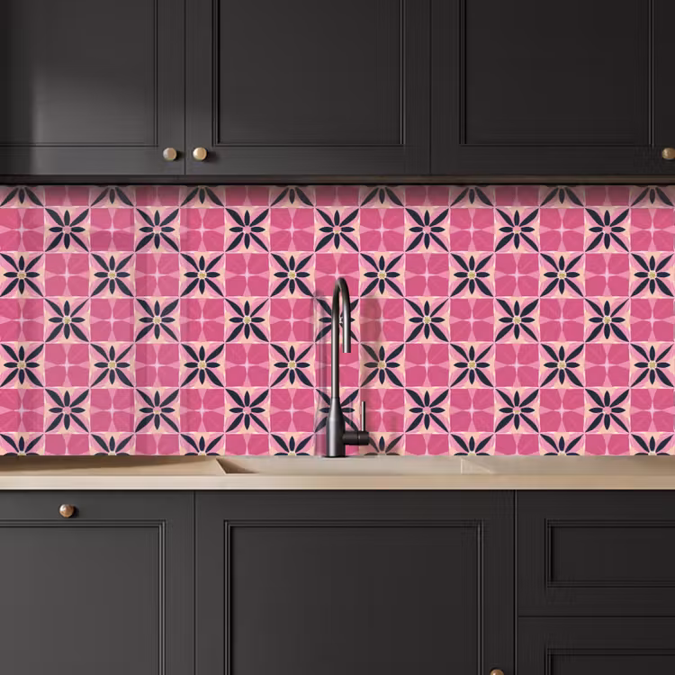Keuken achterwand - Patroon - Bloemmotief - Meerkleurig — 6