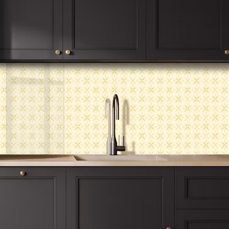 Keuken achterwand - Patroon - Subtiel - Geel — 6