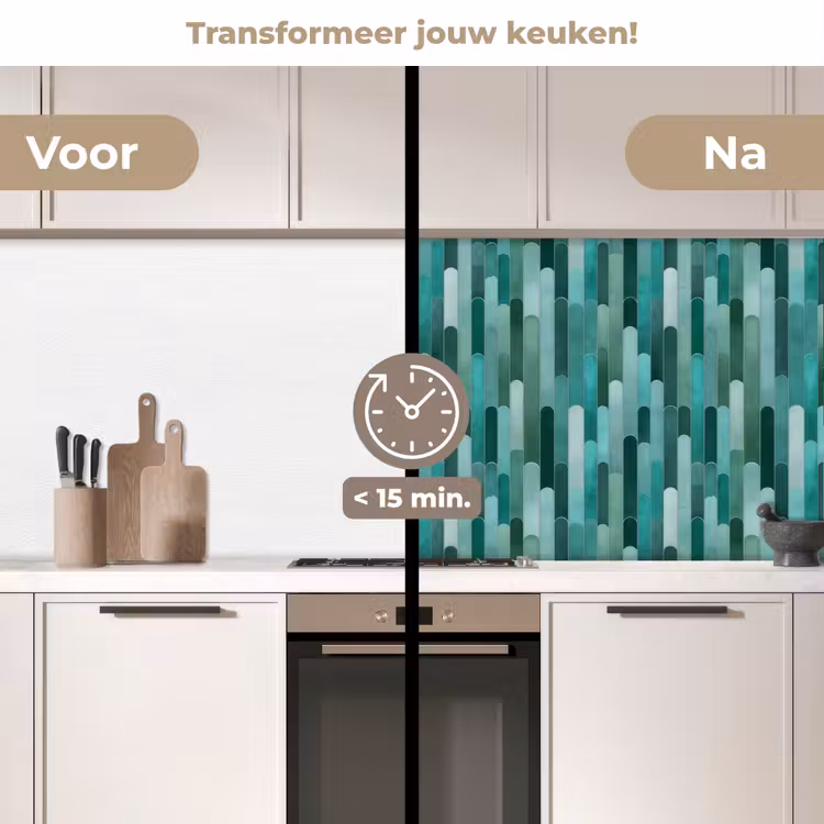 Keuken achterwand - Tegels - Langwerpig - Turquoise — 2
