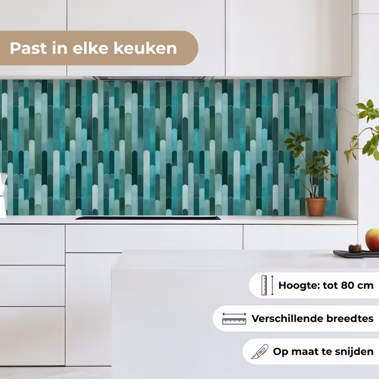 Keuken achterwand - Tegels - Langwerpig - Turquoise — 4
