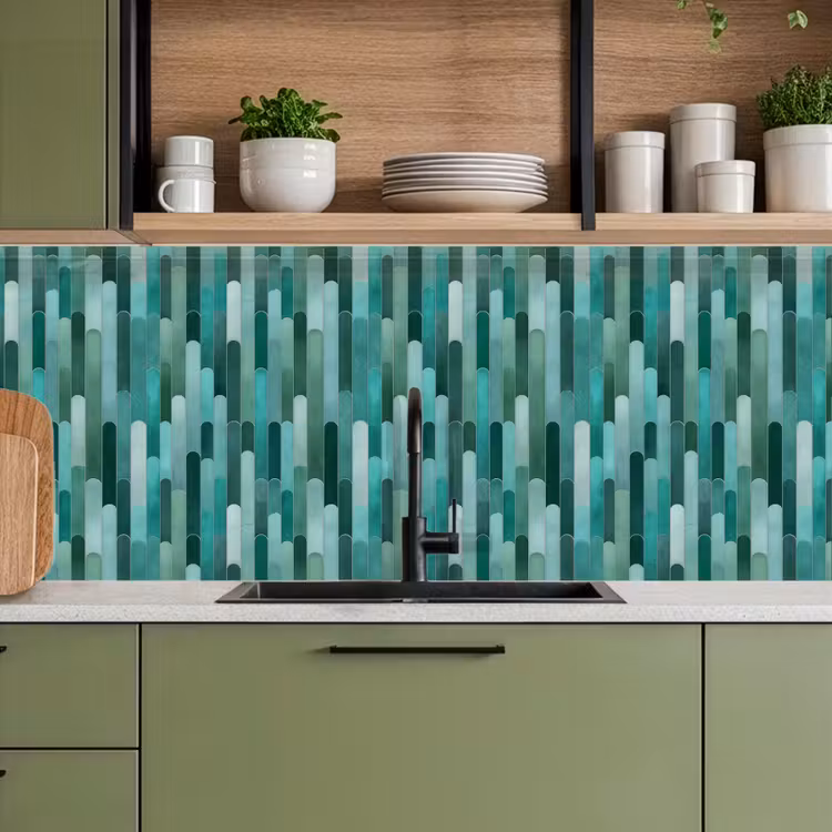 Keuken achterwand - Tegels - Langwerpig - Turquoise — 5