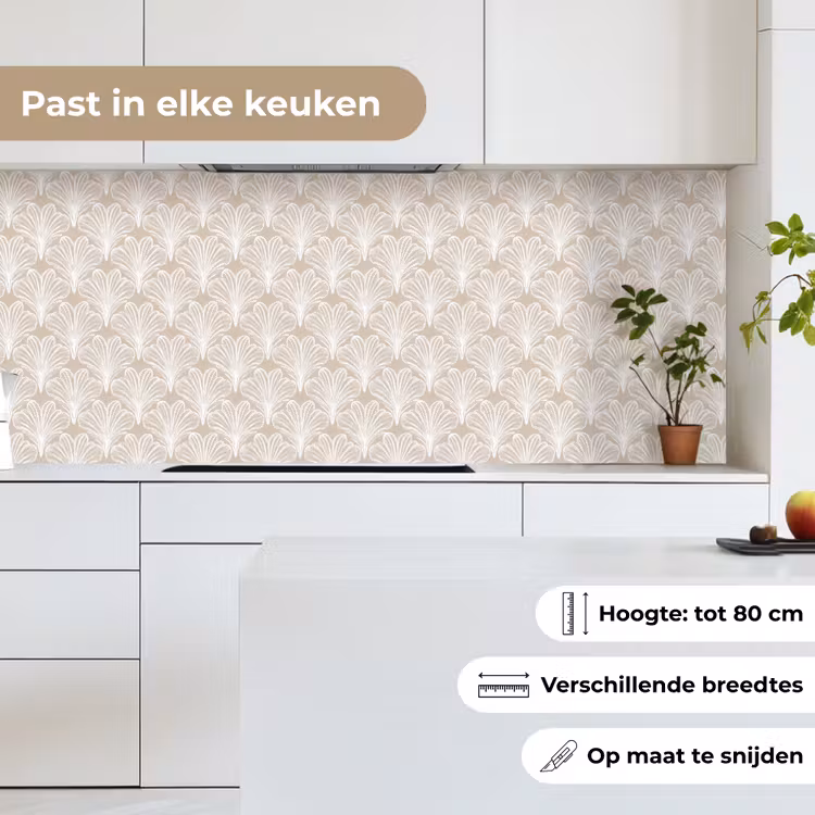 Keuken achterwand - Vintage - Waaier -Crème — 4