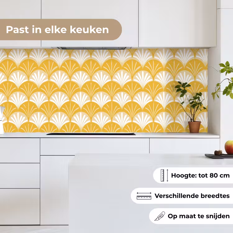 Keuken achterwand - Waaier - Geel - Art — 4