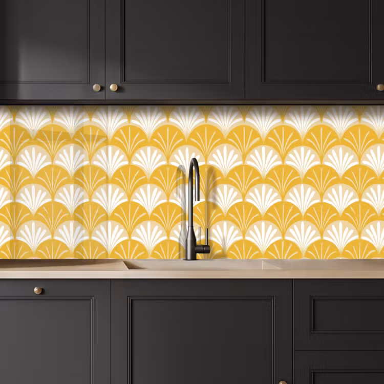 Keuken achterwand - Waaier - Geel - Art — 6