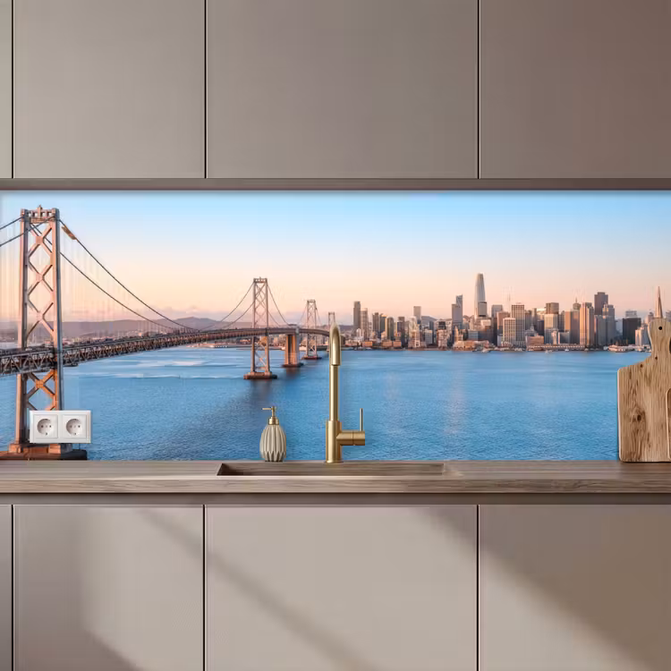 Keuken achterwand - Water - Brug - Skyline - Modern — 1