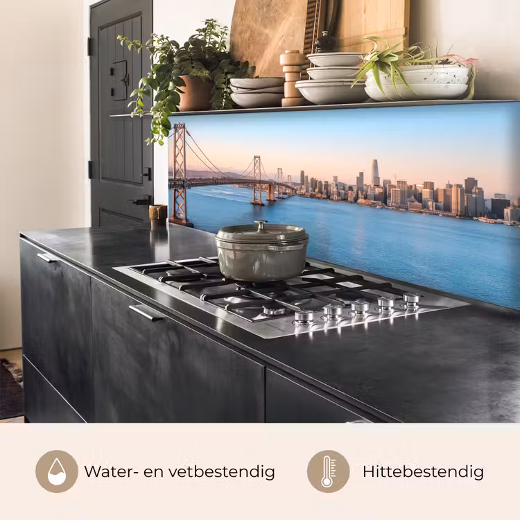 Keuken achterwand - Water - Brug - Skyline - Modern — 3