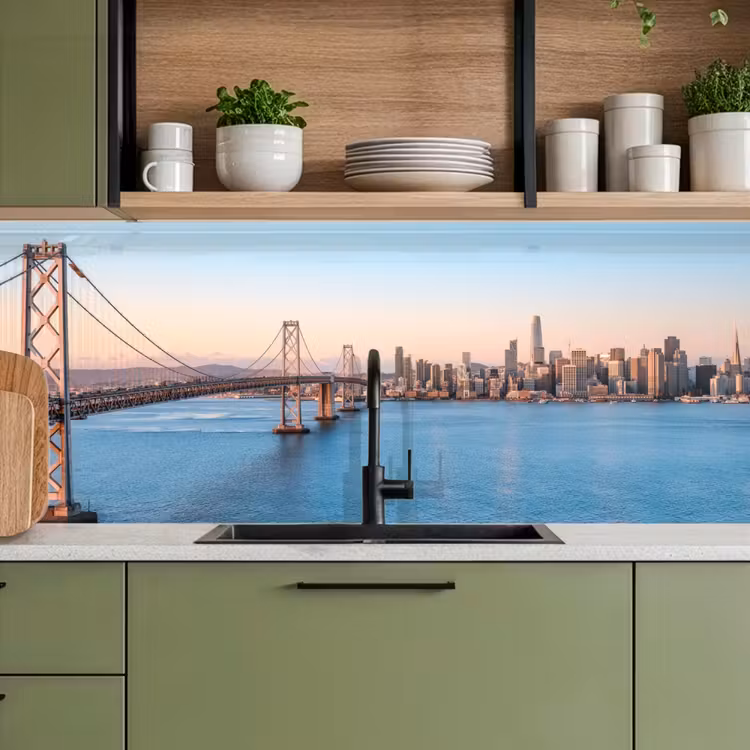 Keuken achterwand - Water - Brug - Skyline - Modern — 5