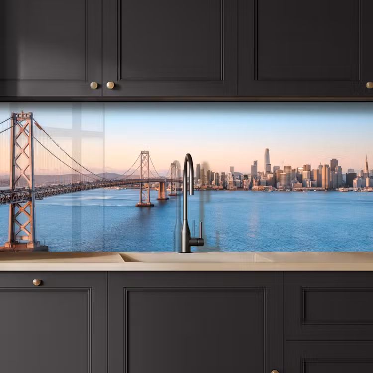 Keuken achterwand - Water - Brug - Skyline - Modern — 6