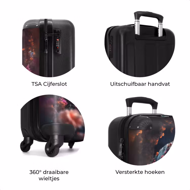 Koffer - Koffer - Paard - Bloemen - Paars - Oranje - Dieren — 8