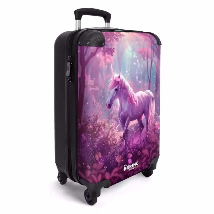 Koffer - Eenhoorn Omringd door Paarse Natuur — 2