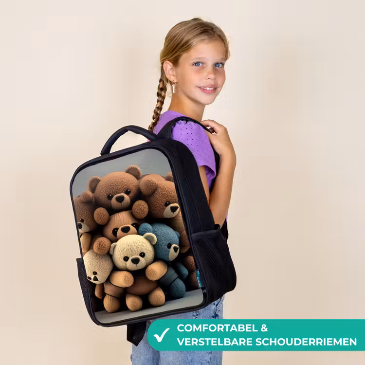 Kinderrugzak - Zwart - Knuffelberen — 3