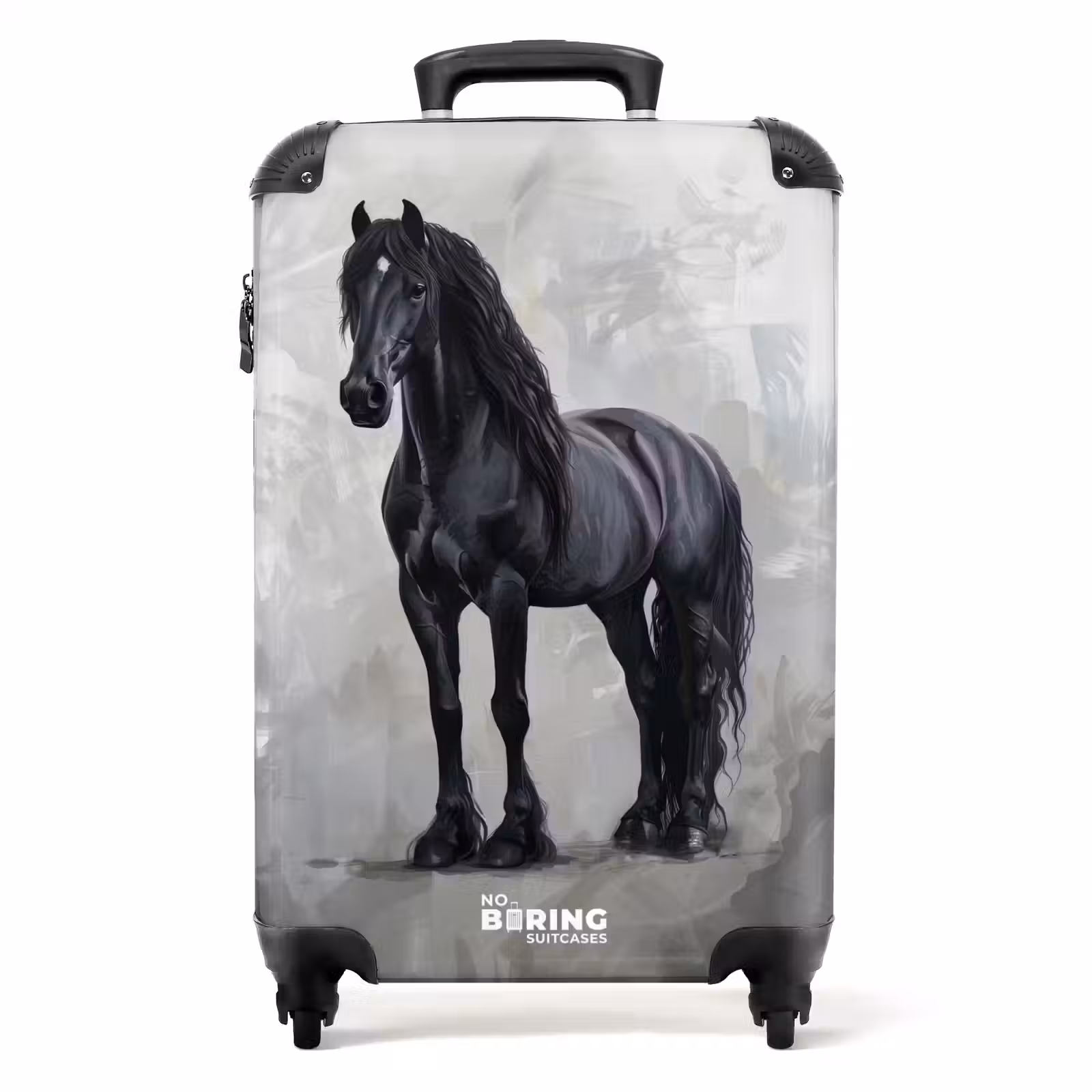 Koffer - Statisch Portret van een Zwart Paard — 1