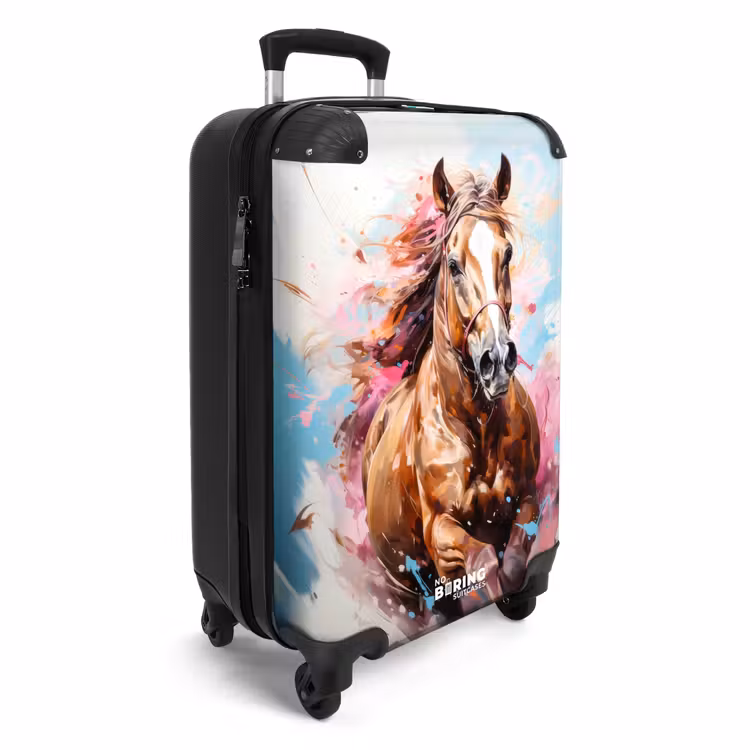 Koffer - Galopperend paard met kleurrijke achtergrond — 2