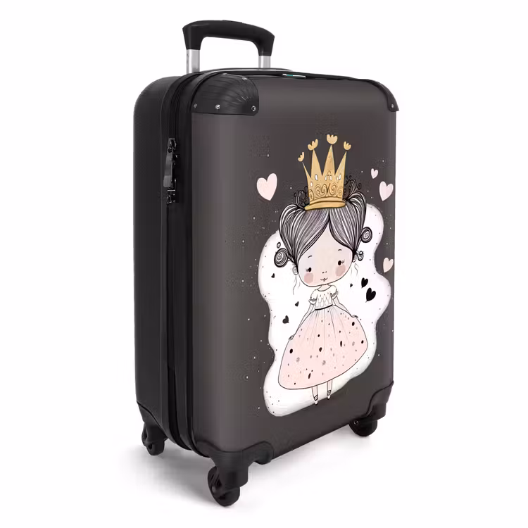 Koffer - Kleine prinses op zwarte achtergrond — 2