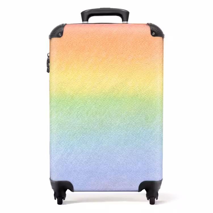 Koffer - Pastel regenboog — 1