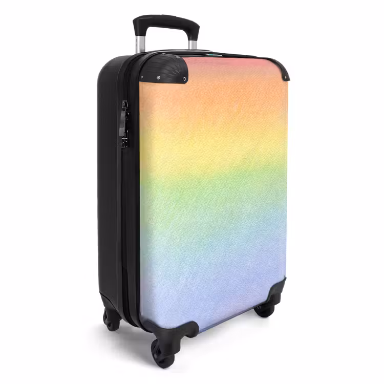 Koffer - Pastel regenboog — 2