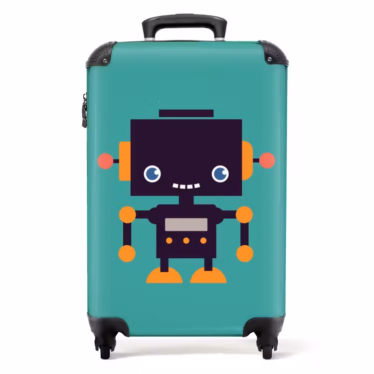 Koffer - Pixel robot green — 1