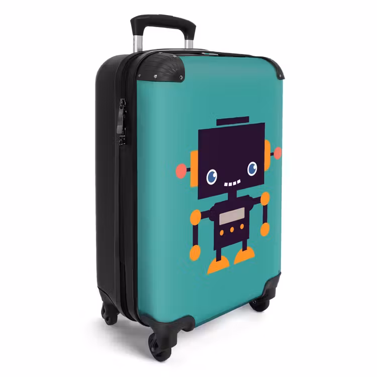 Koffer - Pixel robot green — 2