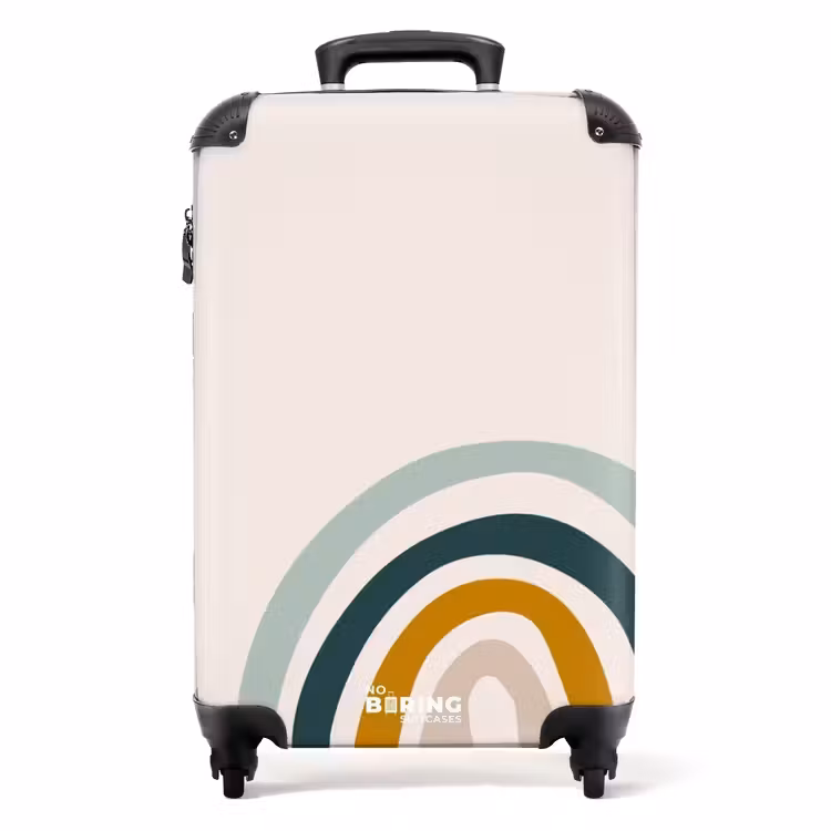 Koffer - Ruwe regenboog aqua — 1