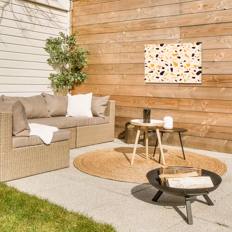 Buiten canvas - Terrazzo - Patroon - Geel - — 5