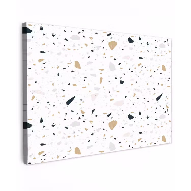 Buiten canvas - Terrazzo - Patroon - Wit - Neutraal — 1