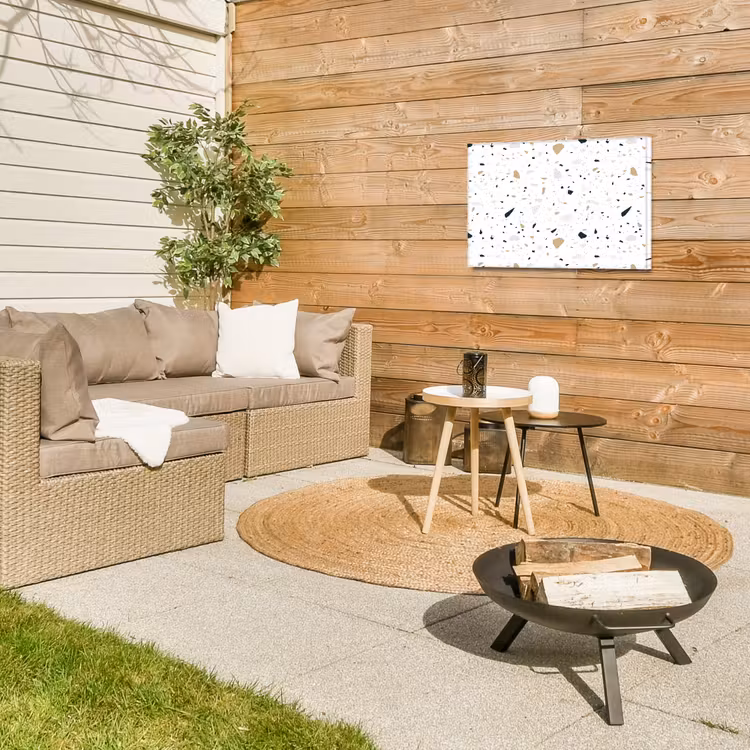 Buiten canvas - Terrazzo - Patroon - Wit - Neutraal — 5