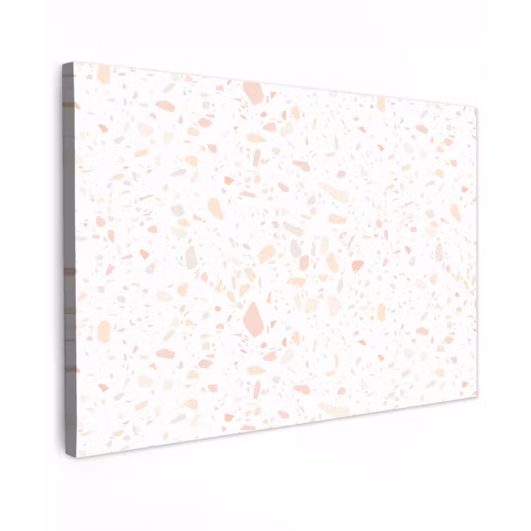Buiten canvas - Terrazzo - Patroon - Wit - Perzik — 1