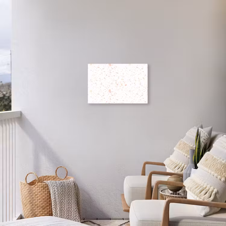 Buiten canvas - Terrazzo - Patroon - Wit - Perzik — 4