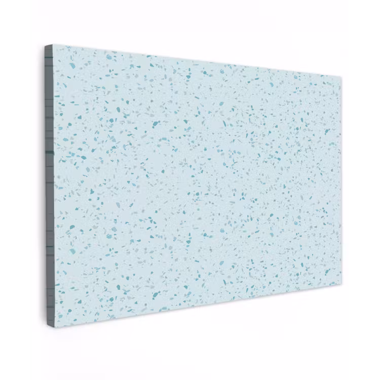 Buiten canvas - Terrazzo - Patroon - Kleurrijk - Baby Blauw — 1
