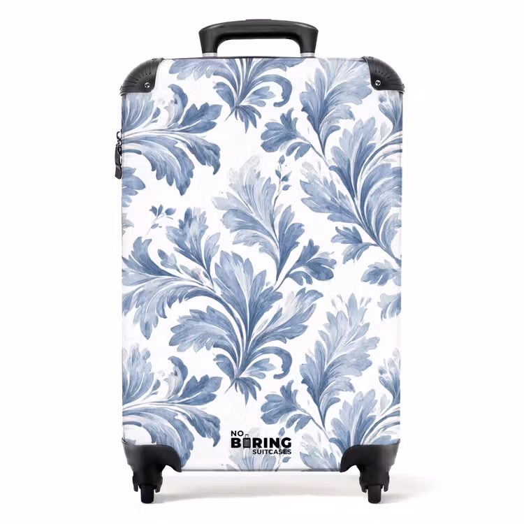 Koffer - Barok bladeren patroon blauw — 1