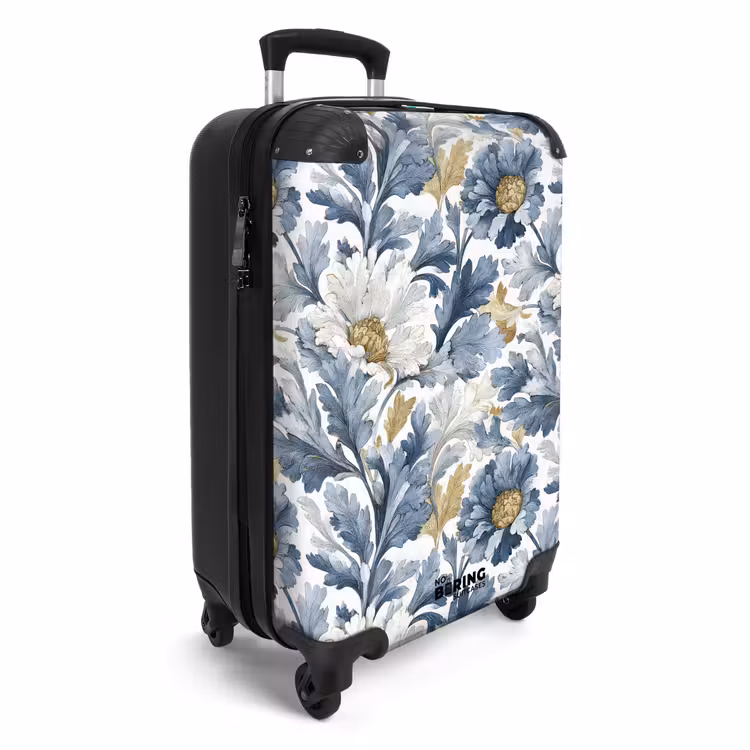 Koffer - Barok bloemen patroon blauw — 2