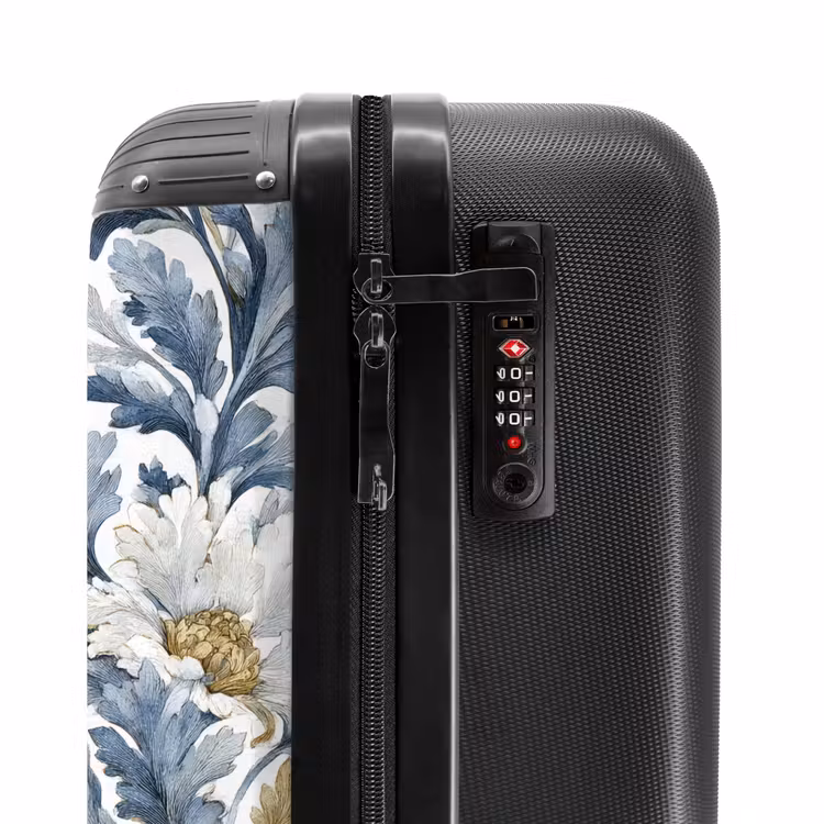Koffer - Barok bloemen patroon blauw — 5